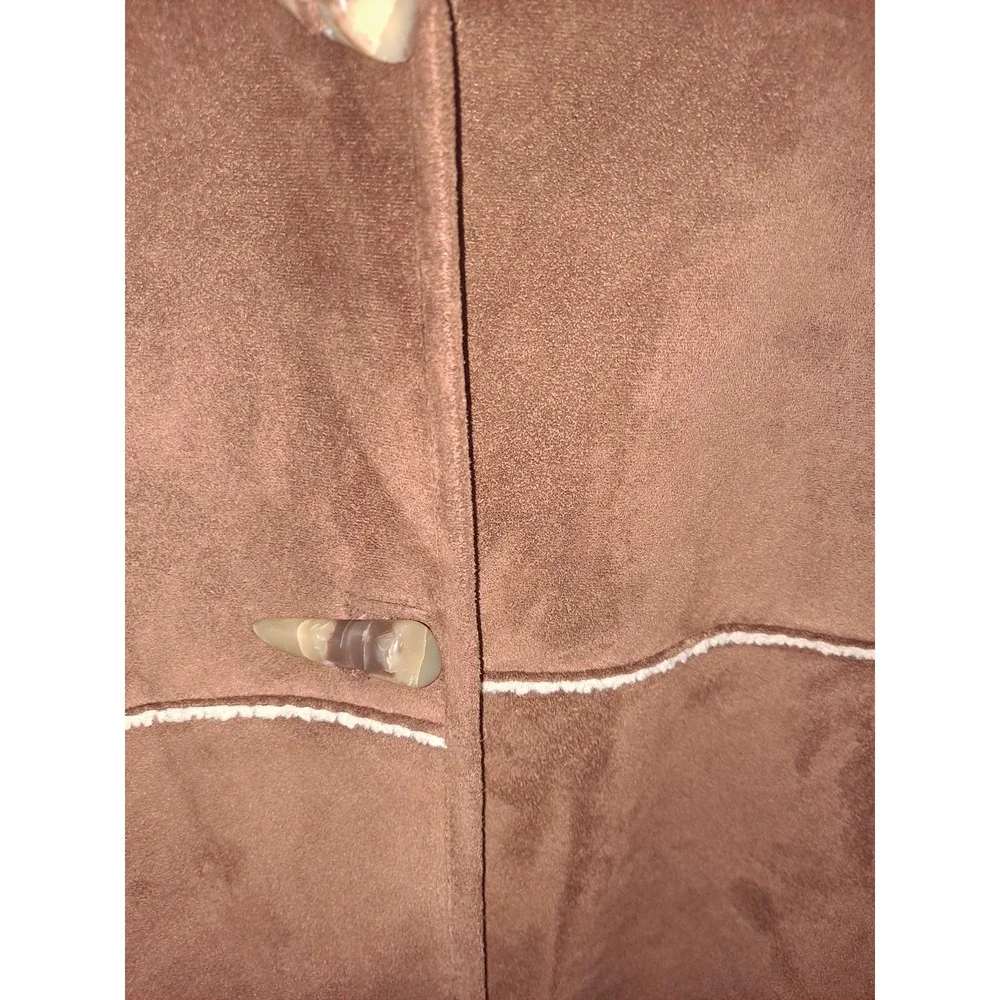 Lauren Ralph Lauren Faux Leather Sherpa Jacket Size Medium‎